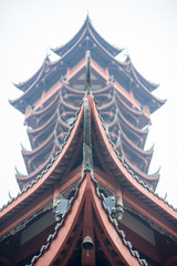 Pagoda low angle view in China