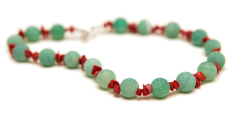 Elegant necklace isolated on white background