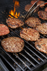 Hamburgers on the Grill