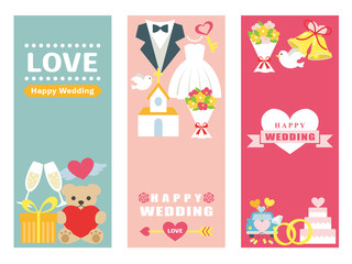 ハッピーウェディング　バナーセット