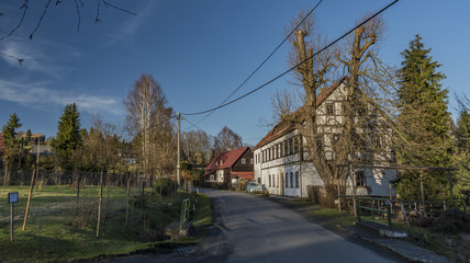 Cottages in villages Rynartice in national park