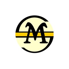 letter SM logo vector