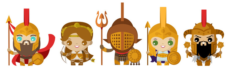 cute tiny greek warriors