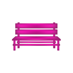 Rural bench in pink design 