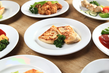 a host of delicious dishes on the table the children's restau