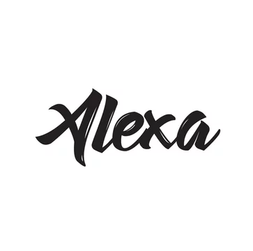 Alexa Name Design In Cursive