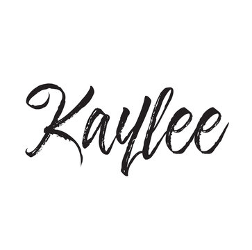 kaylee, text design. Vector calligraphy. Typography poster.