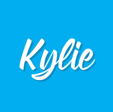 kylie, text design. Vector calligraphy. Typography poster.