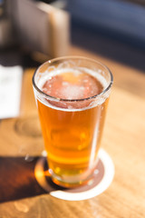Fresh Pint of Beer in Sunlight