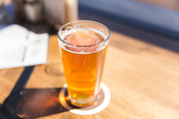 Fresh Pint of Beer in Sunlight