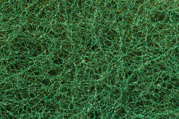 green scrub scour pad texture for background, macro shot