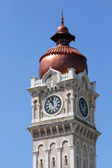 Fototapeta na wymiar Heritage clock tower in Kuala Lumpur, Malaysia
