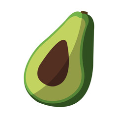 avocado vegetable icon over white background. colorful design. vector illustration