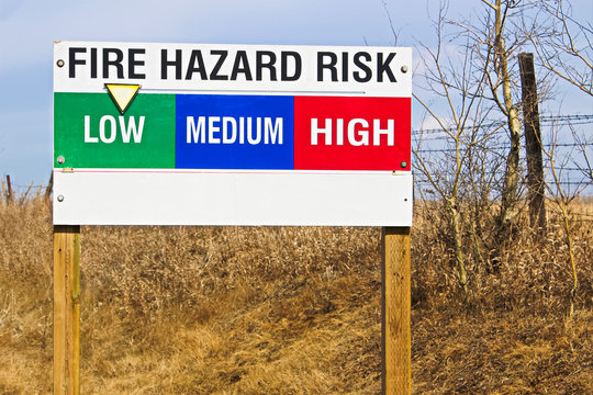 Fire Hazard Risk Indicator Sign