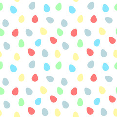 Elegant easter eggs seamless pattern on white background