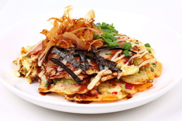 Okonomiyaki (Japanese Cabbage Pancake) Recipe.