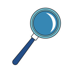 magnifying glass icon over white background. colorful design. vector illustration