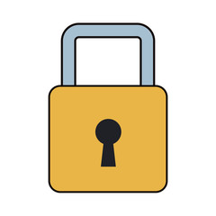 security padlock  icon over white background. colorful design. vector illustration