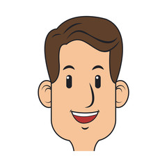 man cartoon icon over white background. colorful design. vector illustration