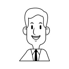 businessman cartoon icon over white background. vector illustration