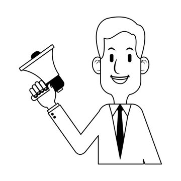 businessman cartoon icon over white background. vector illustration