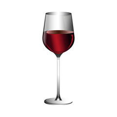 wineglass icon over white background. colorful desing. vector illustration