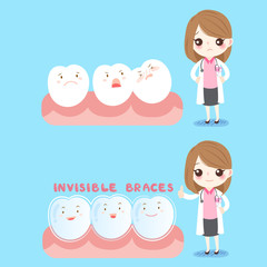 woman dentist with tooth