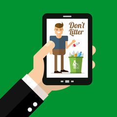 dont litter sign apps