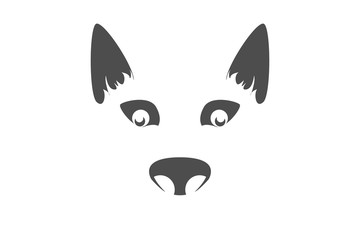 dog symbol on white background