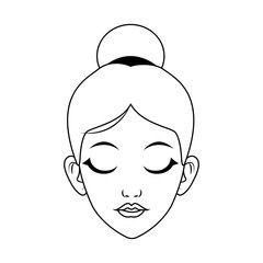 woman cartoon icon over white background. vector illustration