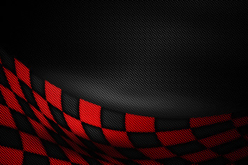 red and black carbon fiber background. - 143863035