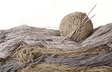 Yarn of sheep's wool