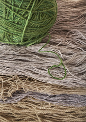 Yarn of sheep's wool