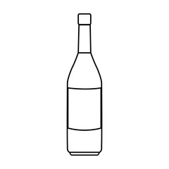 wine bottle icon over white background. vector illustration