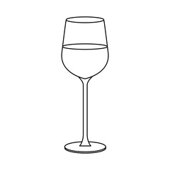 wineglass icon over white background. vector illustration