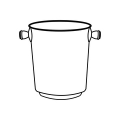 wine cooler icon over white background. vector illustration