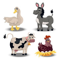 Fototapeta premium farm animals set