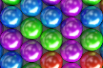 Pattern of coloreful spheres