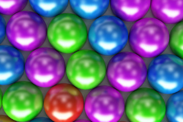 Pattern of coloreful spheres