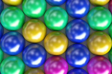 Pattern of coloreful spheres