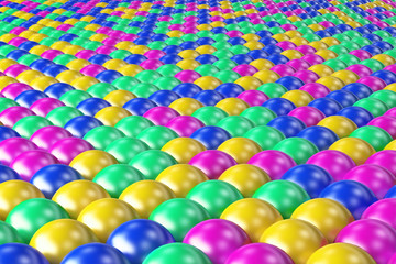 Pattern of coloreful spheres