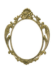 beautiful vintage gold frame, photo, image.