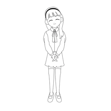 anime girl wearing school uniforms, icon over white background. vector  illustration Stock Vector | Adobe Stock