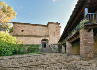 Fototapeta na wymiar Ancient part of the Castle of Xavier (Castillo de Javier)