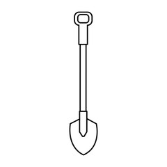 shovel construction isolated icon