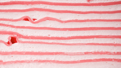 Close up layer cream cake use as texture
