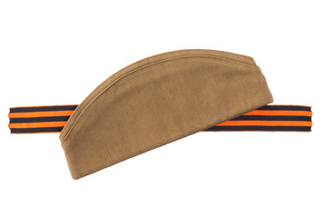 George Ribbon and hat isolated on white background