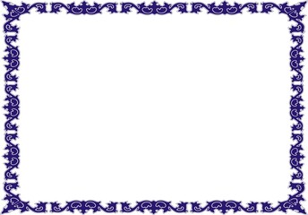 Insulated frame background template for certificate or diploma