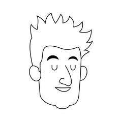 man cartoon icon over white background. vector illustration