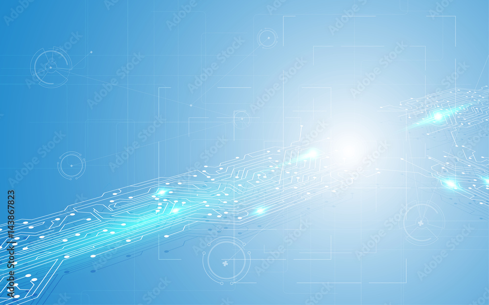 Poster abstract digital technology computing loading concept background